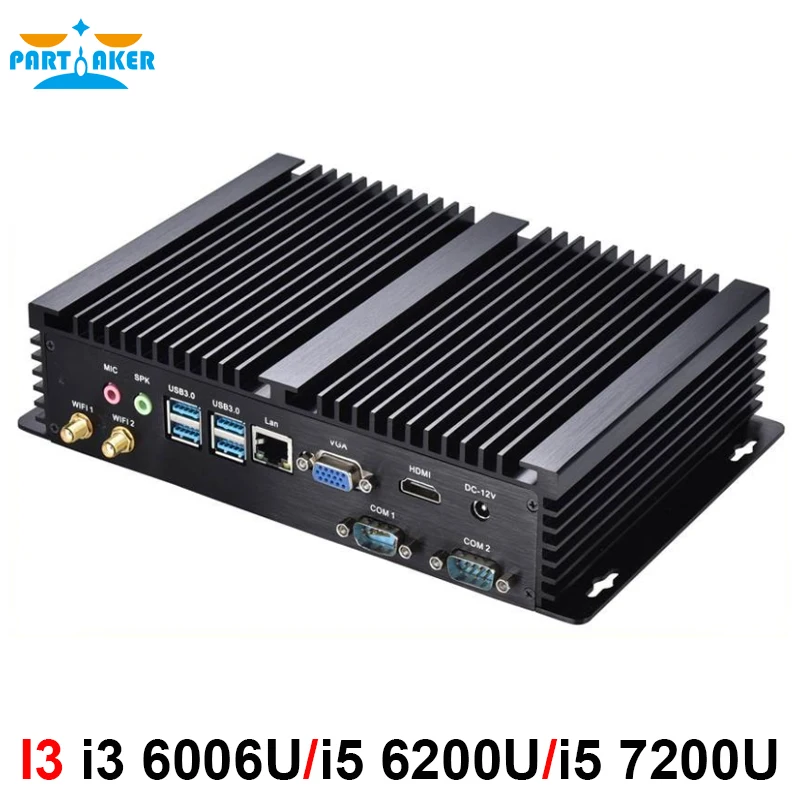 Intel Core i3 6006U i5 6200U 7200U мини ПК Windows 10 Barebone компьютер 2 ГГц 520/620 Graphics 4K HTPC minipc HDMI VGA