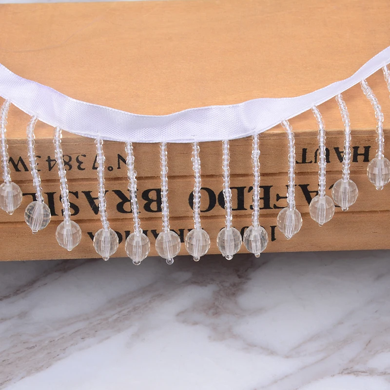 

Rhinestone Beads Tassel Chain Curtain Sewing Trim Crystal Lace Fabric Crafts Garment Dress Accessories Diy Decoration 5 Yard/Lot