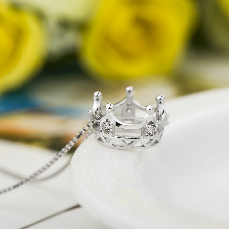 Ювелирные изделия из стерлингового серебра оптовая продажа кулон 3D Корона