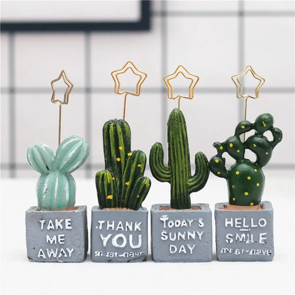 

Cactus Stars Shape Clip Table Photo Memo Clips Card Holder Desk Notes Folder Message Clips Home Office Decoration Accessorie