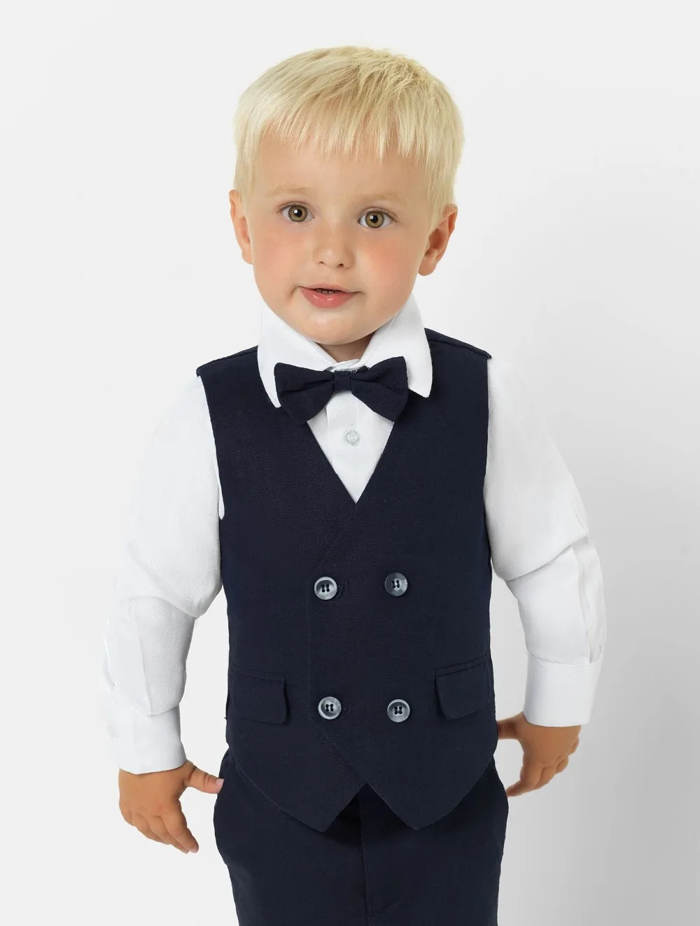 Детский костюм для мальчиков из 2 предметов с острыми лацканами брюки + галстук