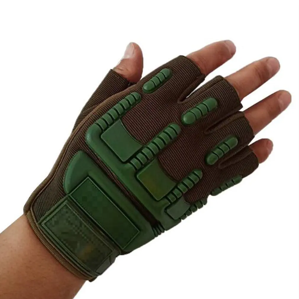 Army Green Фитнес-тактика, перчатки с полупальцами, тренировочные гантели, Нескользящие, летние, тонкие, на открытом воздухе, износостойкие, дышащие - Цвет: Army Green