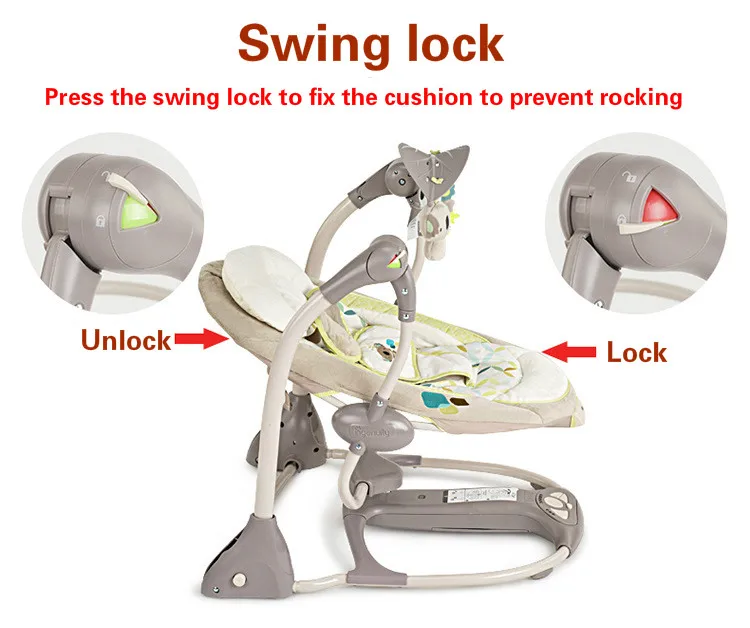 EU safety baby rocking chair 0-3 baby Electric cradle rocking chair soothing the baby's artifact sleeps newborn sleeping