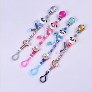 Новые детские зажимы для соски, деревянная Милая панда, зажимы для соски-пустышки коала, зажим для соски-пустышки, деревянный поводок, фотозащита от падения