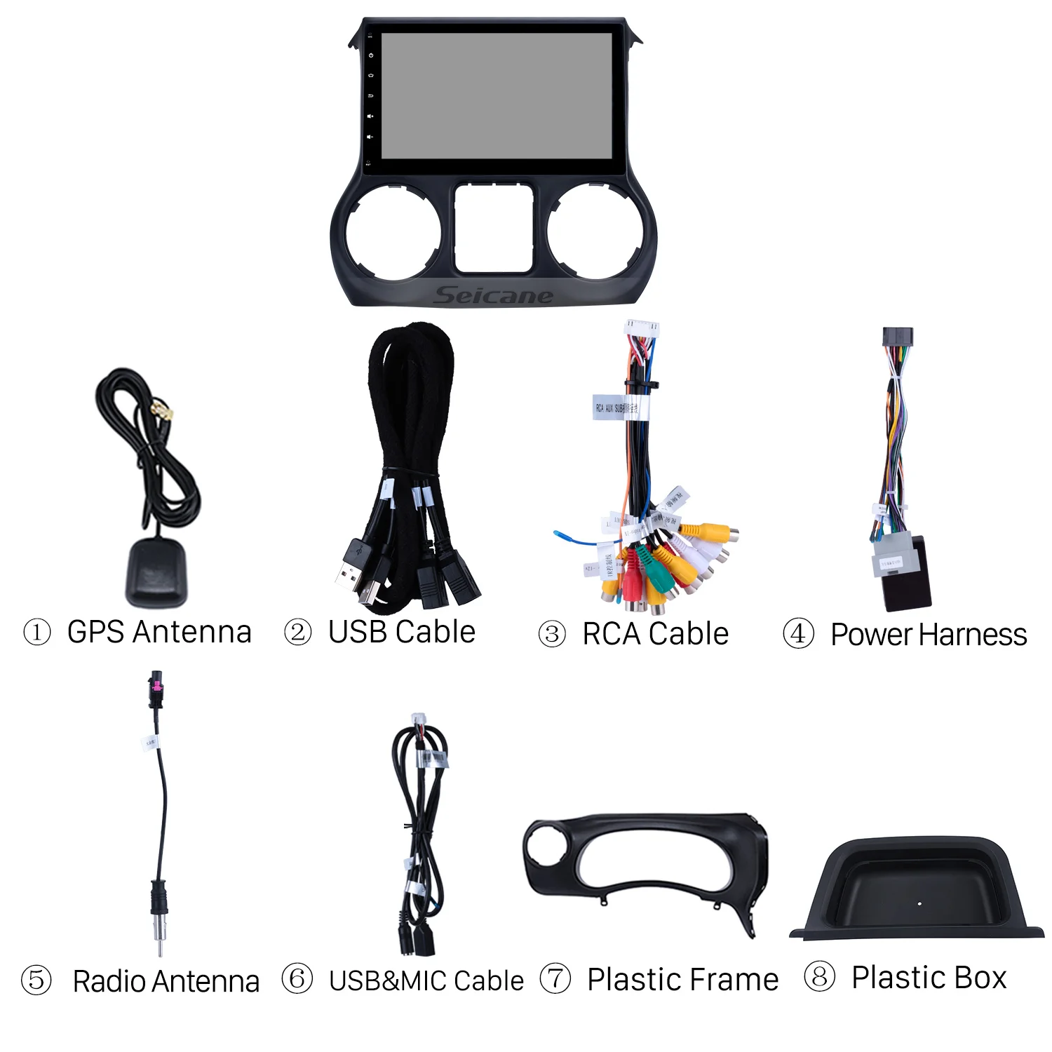 Seicane автомобильный Android 9 0 HD 10 1 &quotАвторадио 1Din Wifi 4 + 32 ГБ Стерео GPS плеер для JEEP Wrangler