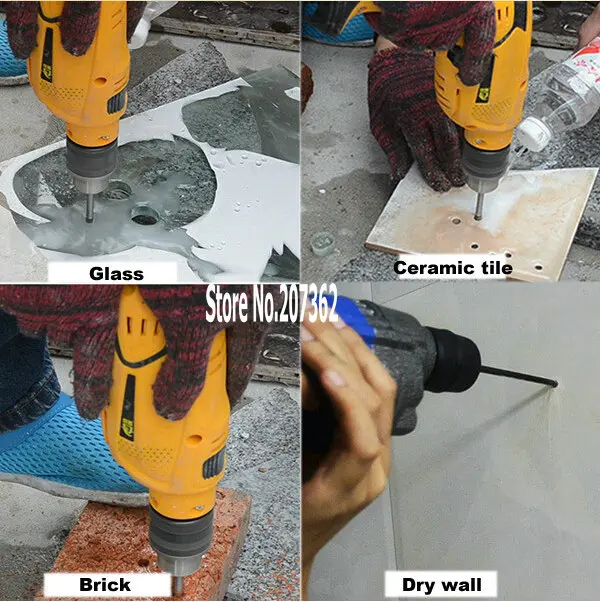

wholesale 300pcs/lot 8mm Tungsten Carbide Glass Drill Bits for Ceramic Tile Marble Mirror
