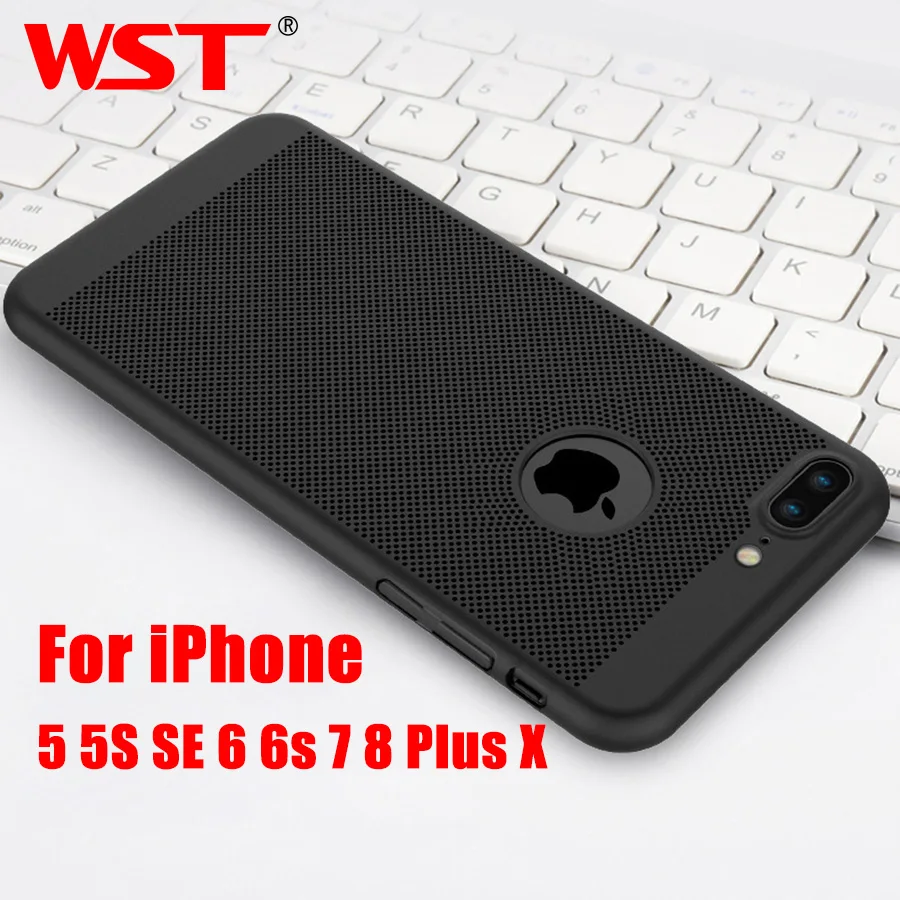 WST Ultra Slim Phone Bag Case For iPhone 7 6 8 6s Plus 5s X 5 SE Coque Hollow Heat Cover |