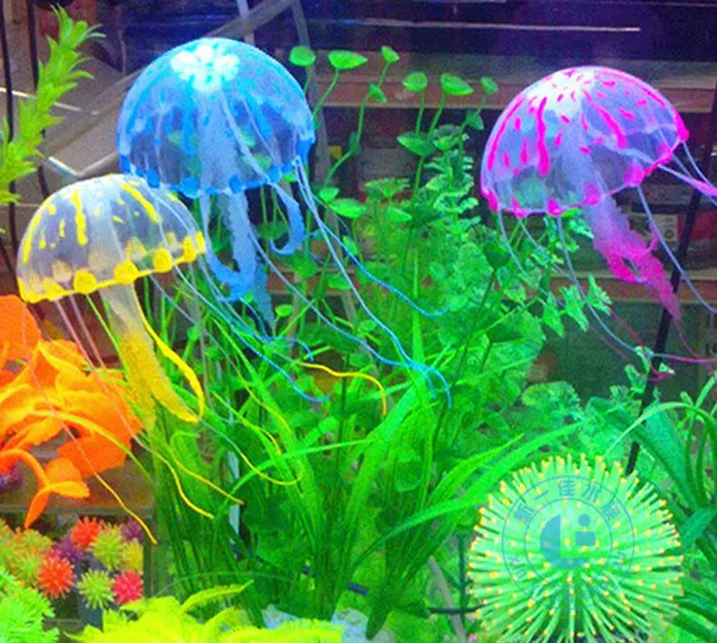 Аквариумная Медуза с эффектом свечения 5 см|glowing effect artificial jellyfish|jellyfish fish tankartificial