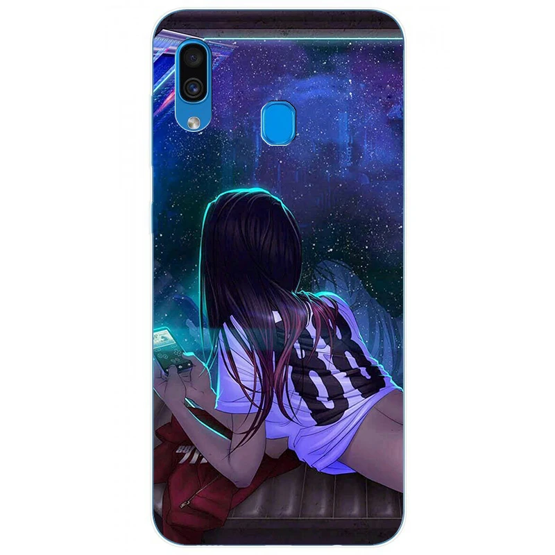 ТПУ чехол для Samsung Galaxy A30 A50 Мягкий силиконовый на Fundas Coque A 50 30 задняя крышка бампер