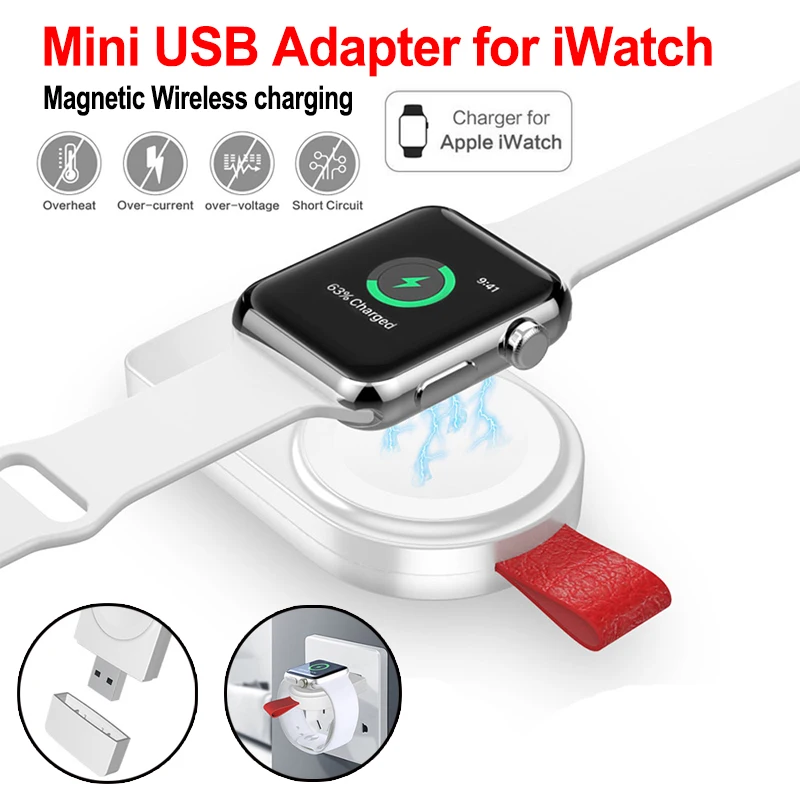 2019 беспроводное магнитное зарядное устройство USB для Apple Watch серии 4 3 2 1