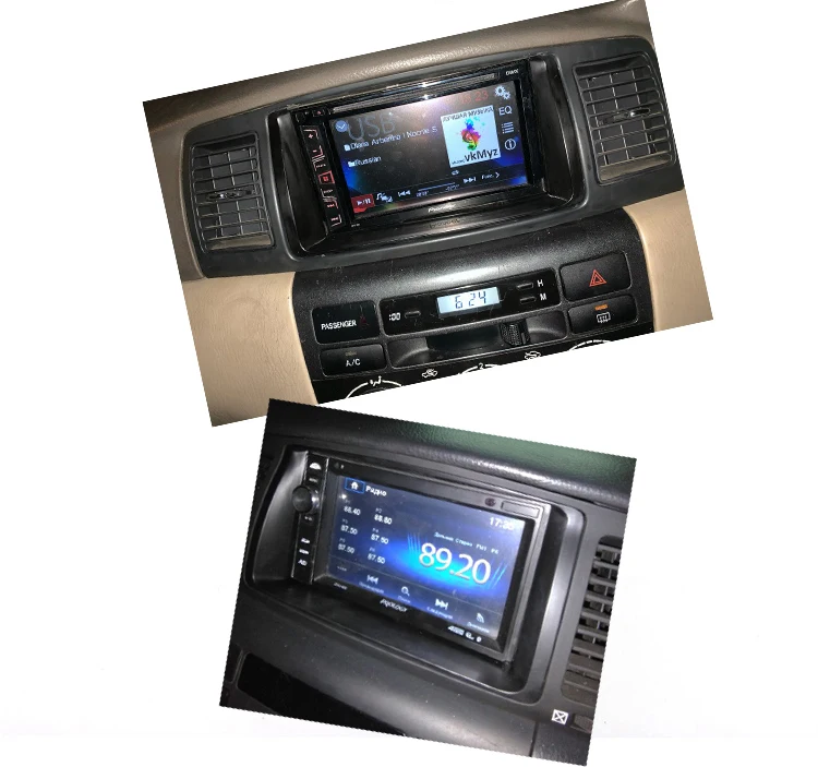 2 Din Рамка к автомагнитоле для Toyota Corolla 2003 2004 2005 2006 использовать Автомобильный мультимедийный радио плеер двойной din фасции