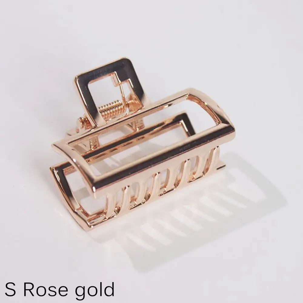 (rectangle)rose gold 1 шт., женские модные металлические современные стильные заколки для волос, аксессуары для волос, булочка, инструмент для мытья волос - Цвет: (rectangle)rose gold