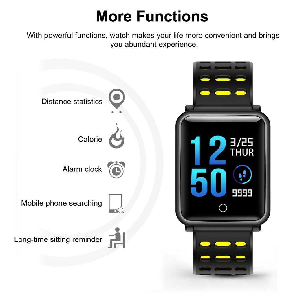 Чигу N88 Смарт часы Bluetooth IP68 Водонепроницаемый Smart Сердечного ритма крови Давление