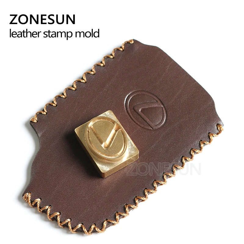 ZONESUN Персонализированная медная латунная штамповка деревянная кожаная бумажная