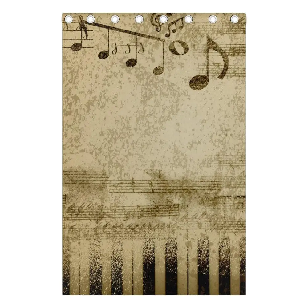 Затемняющие шторы винтажные музыкальные занавески затемняющие панели люверсы