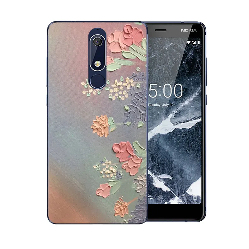 Роскошный гибкий чехол для Nokia 5 1 Новый Идеальный дизайн мягкая задняя крышка с
