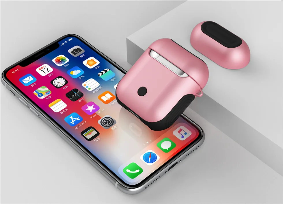 Inpher ТПУ+ PC Силиконовые беспроводные Bluetooth наушники eadphone чехол для AirPods Защитная крышка аксессуары для кожи для Apple Airpods