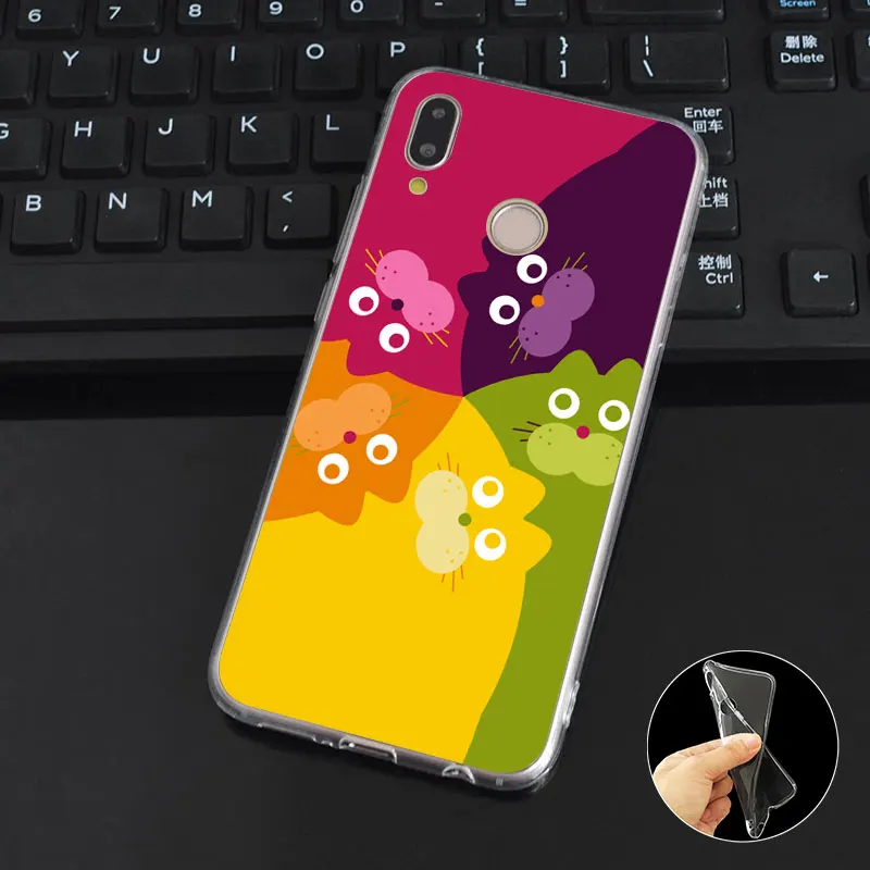 DREAMFOX K217 полосатый котенок Ноги Мягкие TPU силиконовый чехол для huawei Honor 6A 6C 7X9 10 P20 lite