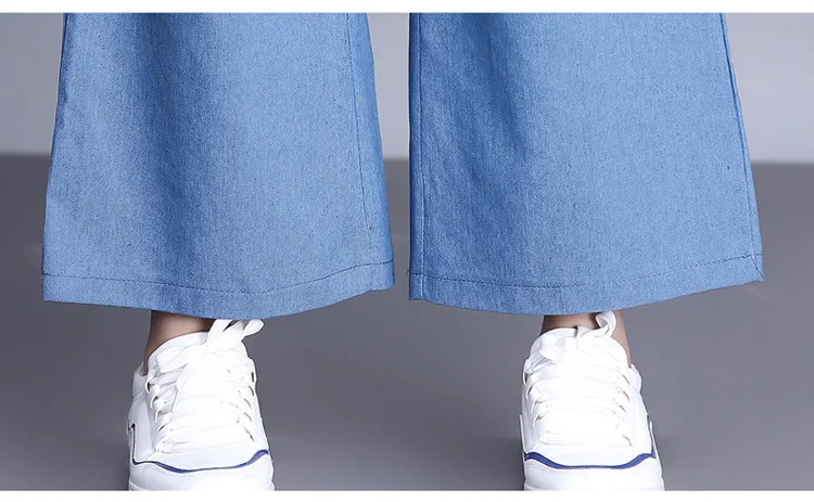 Women Plus Size S-4XL Long Denim Jeans Female Trousers Vintage Blue Solid Harem Wide Leg Pants High Waist Autumn Loose 2018 |