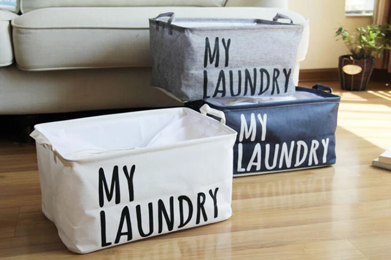 Белая синяя Водонепроницаемая корзина для белья коробка с кулиской Hanlde складной