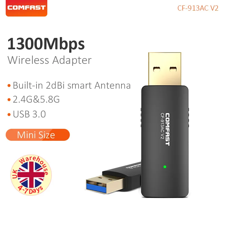 Comfast Высокая мощность 1200 Мбит/с двухдиапазонный 2 4 &amp 5 8G беспроводной USB3.0 Wifi