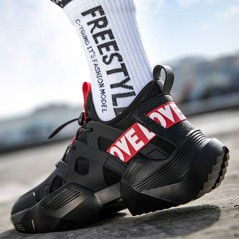 Новинка 2019 года сезон весна huarache zapatos de hombre модная красная Уличная обувь для бега