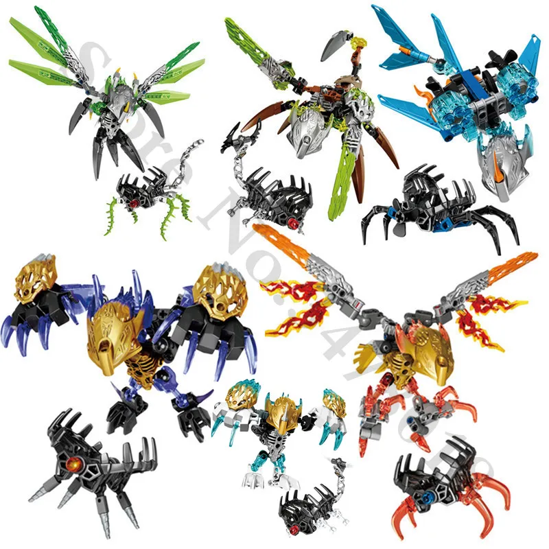 Bionicle Biochemical Warrior Uxar Ketar Akida Ikir TerakThe Msdk Maker Building Block совместим с Lepining Toys|Блочные