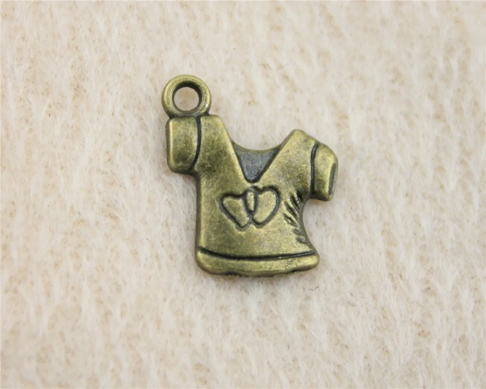 

90 шт./лот 17*13 мм Очаровательные Подвески из древней бронзы в форме пальто DIY ювелирные изделия для браслета ожерелья серьги