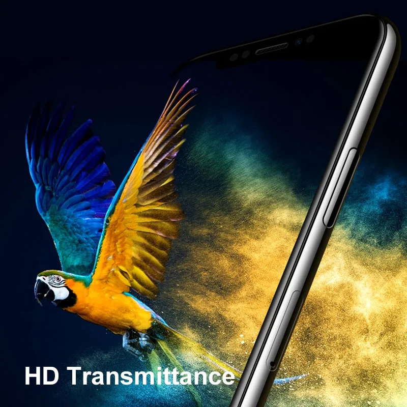 5D Круглое закаленное стекло с закругленными краями для iPhone 6 6s Plus 7 8 Xs полное