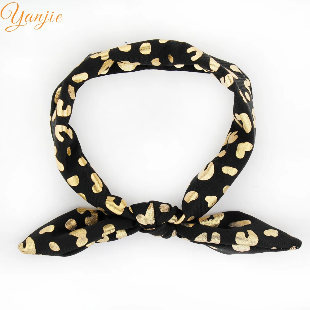 10 шт./лот Модная европейская эластичная повязка с кроликом и леопардовым принтом