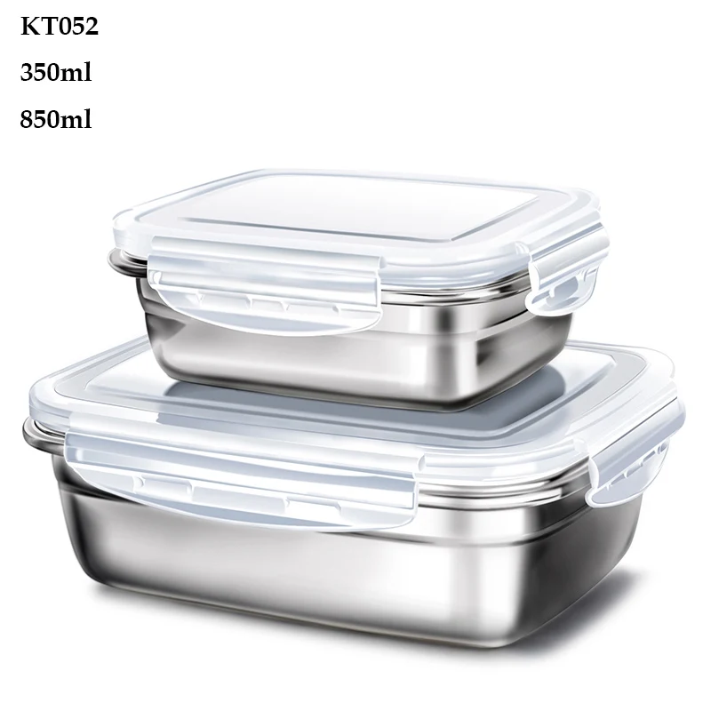 KT052 G. Домашний Ланч-бокс на заказ, детский пищевой контейнер, Bento box, 304, высший сорт, нержавеющая сталь, термо-металлическая коробка для хранения - Цвет: KT052