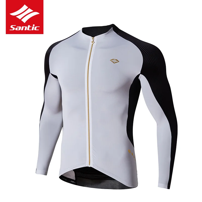 

Santic Cycling Jersey Long Sleeve Cycle Jersey Men Autumn Power Dry Windproof Resist UV Cycling Clothings Maillot Ciclismo