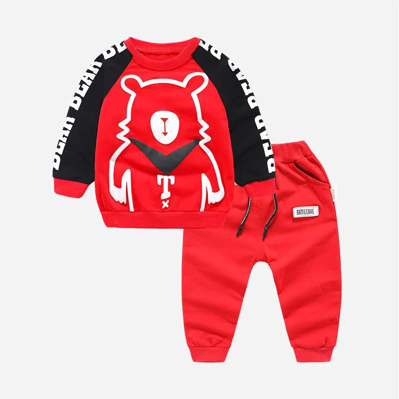 0-5 years High quality boy girl clothing set 2019 new spring sport active Cartoon kid suit children baby Shirt + pants | Детская одежда