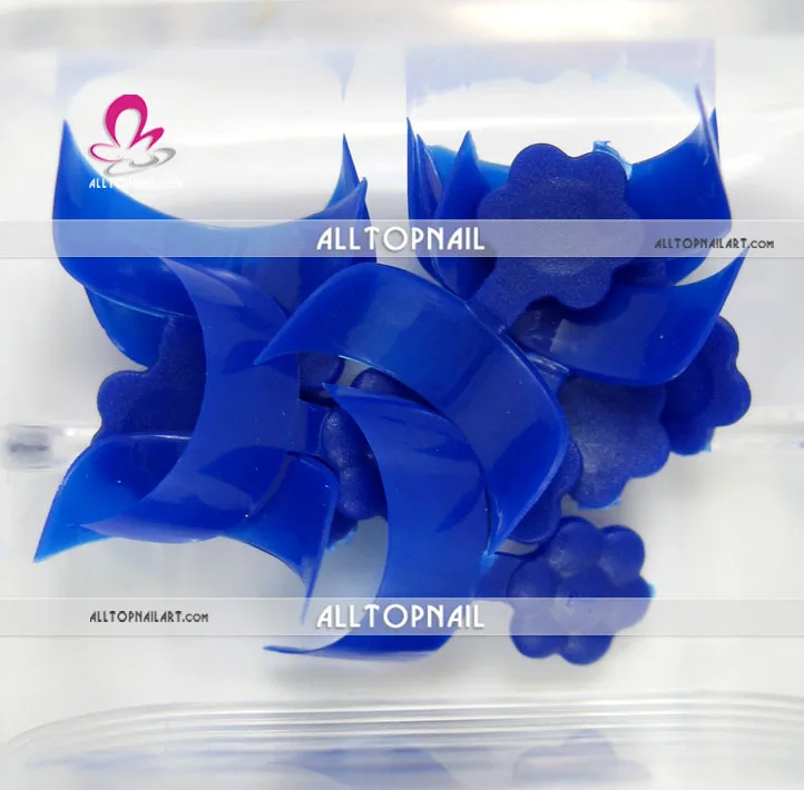 Новое поступление 100 шт./кор. темно синий французский дизайн ногтей накладные