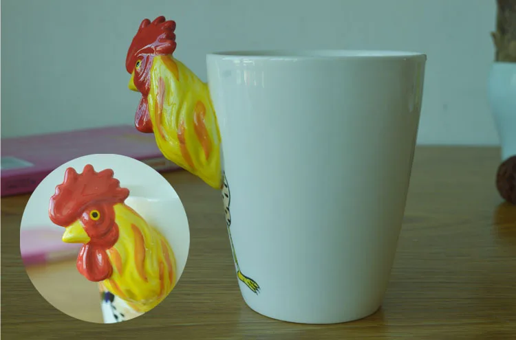 Праздничный подарок керамическая кружка для кофе, молока, чая 3D в форме животного ручная роспись олень, жираф, корова, обезьяна, собака, кошка, верблюд, чашка со слонами