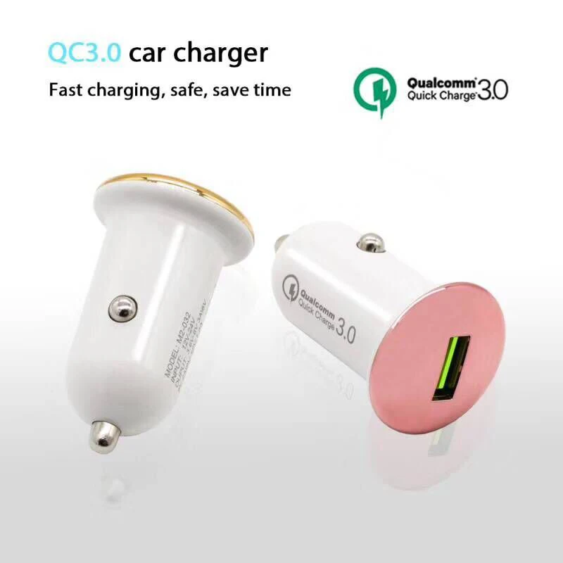 Мини USB Автомобильное зарядное устройство для мобильного телефона QC3.0 быстрое зарядное устройство один USB Автомобильное зарядное устройство для iphone samsung Xiaomi Адаптер зарядного устройства для планшета