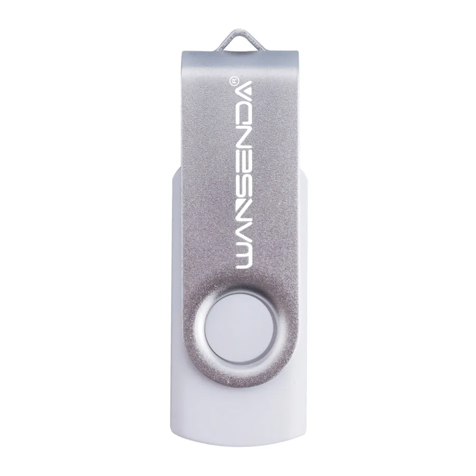 Белый Wansenda, поворотный USB флеш-накопитель, высокое качество, цветной флеш-накопитель, 256 ГБ, 128 ГБ, 64 ГБ, 32 ГБ, 16 ГБ, 8 ГБ, оригинальная флешка, посылка - Цвет: Белый