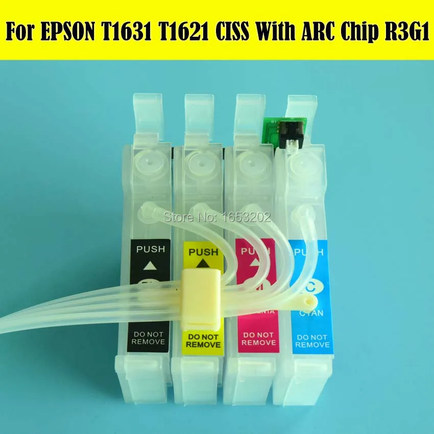 Европейская версия 4 цвета/набор T1621-T1624 СНПЧ система для EPSON WF2510/2520/2530/WF2540/2010/2630