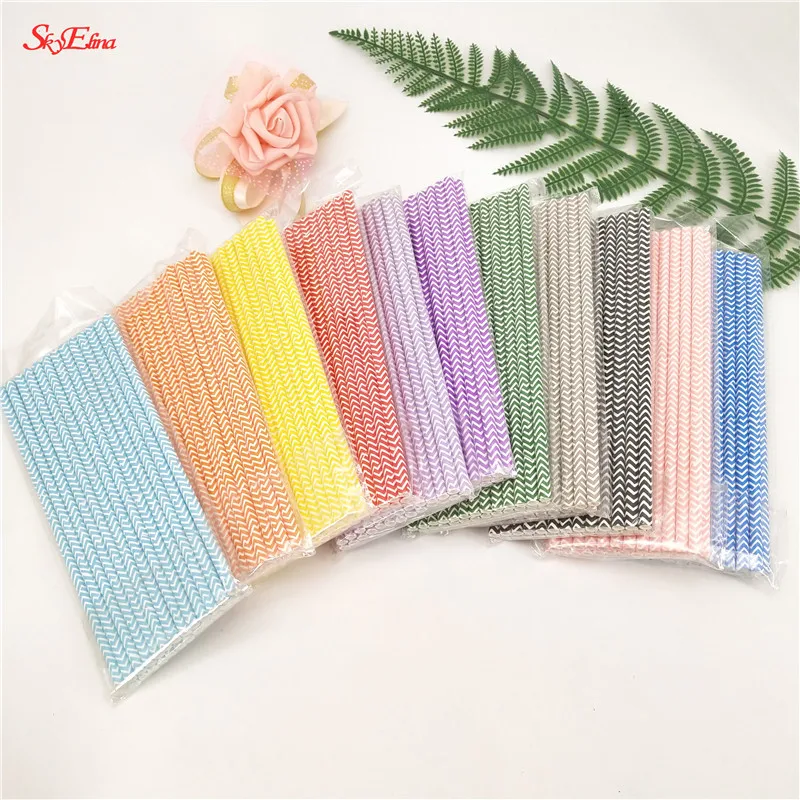 25pcs disposable straws birthday party festive supplies decoration paper drinking biodegradable 5zsh889 | Дом и сад