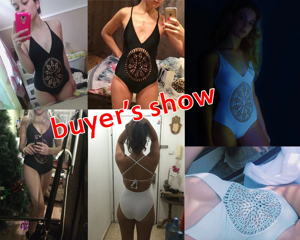 Сексуальный цельный купальник 2017 летний с глубоким вырезом монокини женский