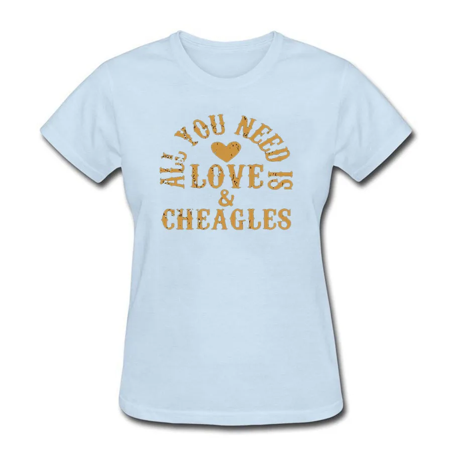 Женская футболка All You Need Is Love и Cheagles футболки Для женщин 100% хлопок красивые