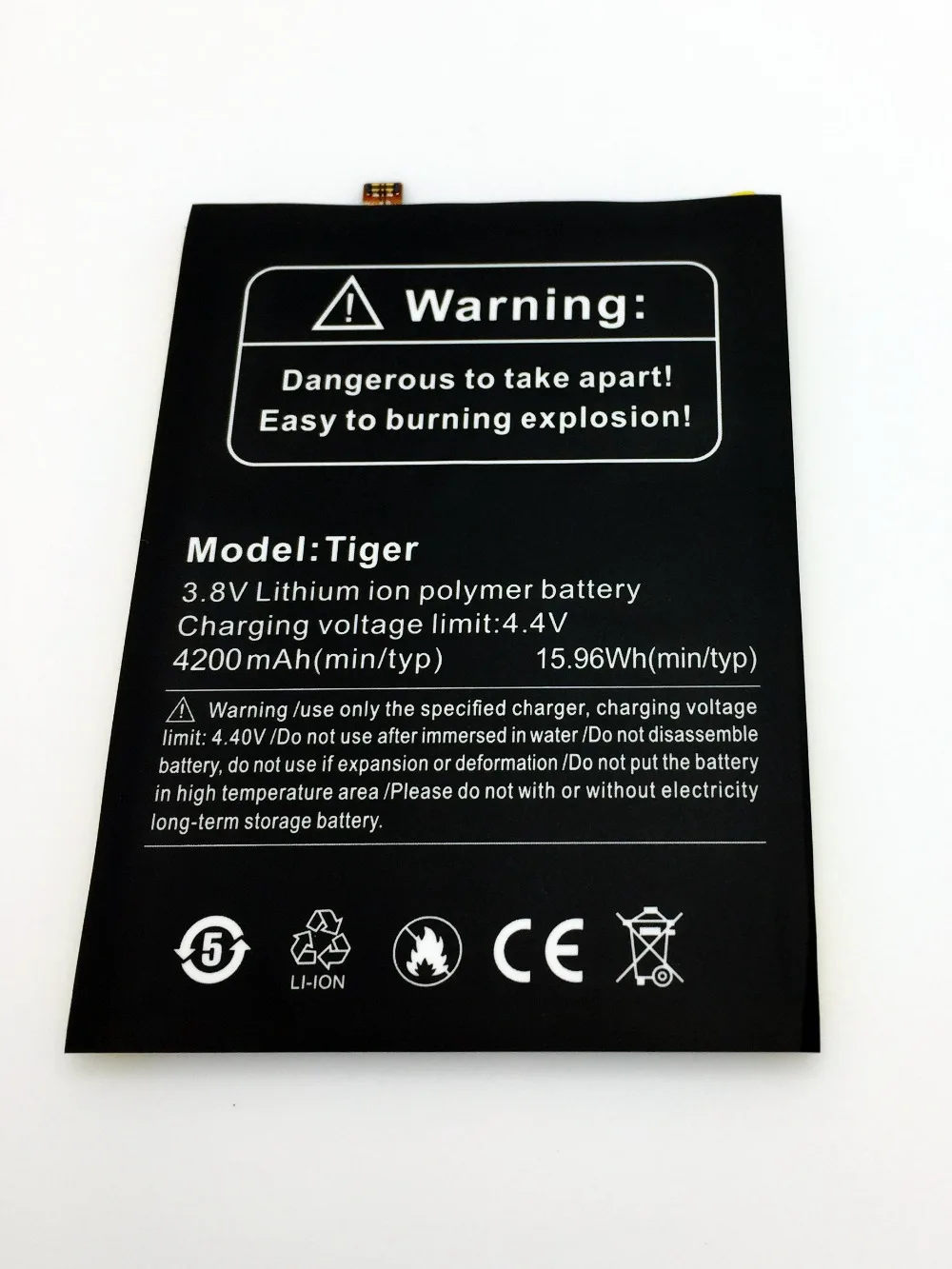 Ulefone аккумулятор Tiger 4200 мАч 3,8 в для Ulefone Tiger Мобильный телефон 5," HD MTK6737 четырехъядерный Android 6,0