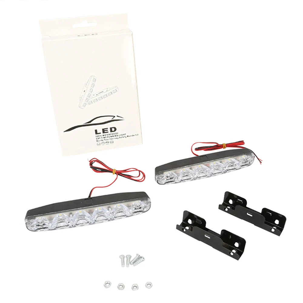 2 шт. DRL светодиодный Автомобильные дневные ходовые огни 6 s DC 12V Автомобильная