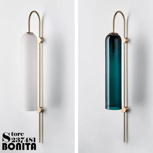 Бра В скандинавском стиле, простая лента стеклянный, современный настенный светильник, синего, белого, серого цвета, стеклянные настенная лампа светильник для дома