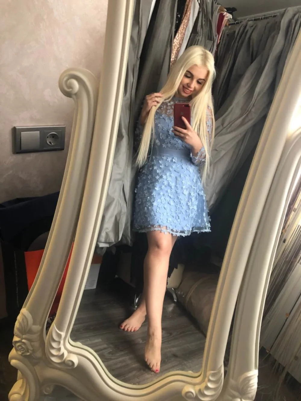 Новинка, модное, элегантное, украшенное цветами, с длинным рукавом, с круглым вырезом, сексуальное, опт, для женщин, знаменитостей, вечерние, из вискозы, мини, Бандажное платье