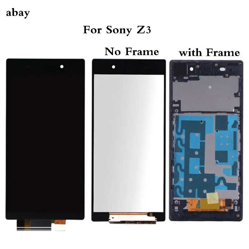 LCD For SONY Xperia Z3 Display Touch Screen with Frame for Dual D6603 D6653 L55t D6683 Replacement | Мобильные телефоны и