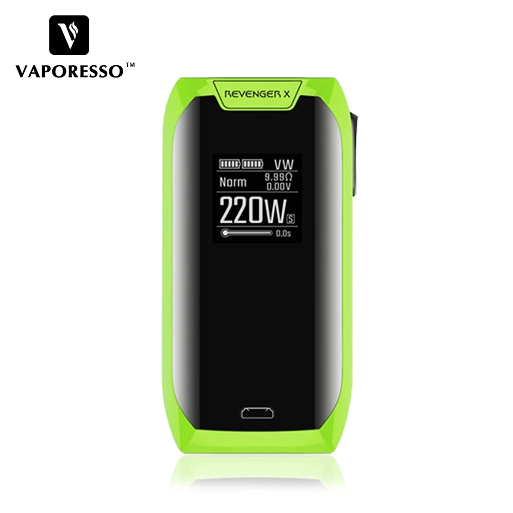 Оригинальный Vaporesso 220 Вт Мститель X мод бокс для электронных сигарет подходит NRG Tank