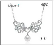 Luoteemi белый/синий кристалл Главный камень висит Серьги для Для женщин с миниатюрными CZ вокруг невесты свадебные украшения высокое качество