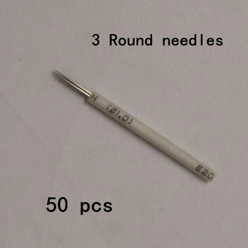 50 шт. 3 иглы для ручки полуперманентный макияж|needle microblading|microblade eyebrow needlemicroblading needles