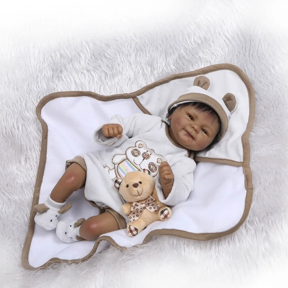 NPK 18 дюймов индийский Стиль винилсиликоновых Reborn Baby Doll Рождественский подарок Bebe